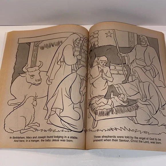 Vintage 1991 The Bible Coloring Book Pictures Old and Testament - - Picture 12 of 15